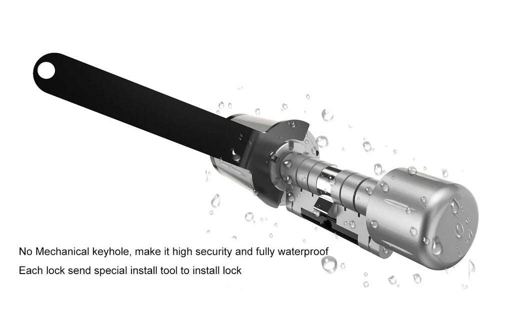 Cylindre Serrure Connectée TTlock - IP67 Étanche, App Bluetooth, Carte RFID/NFC, Anti-Perçage - Tuya Smart