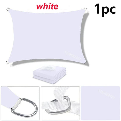 Voile d'Ombrage Rectangulaire Imperméable Oxford 300D – Protection UV 85-98% – Terrasse, Jardin, Piscine, Balcon, Carport – 20 Couleurs & 12 Tailles