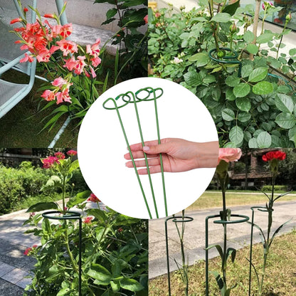 Tuteur Anneau Support Tige Plante Métal – 35 / 45 / 55 cm | Lot de 1, 3 ou 5