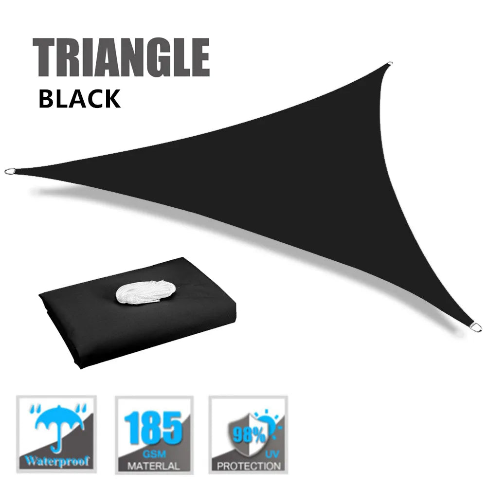 Voile d'Ombrage Triangulaire Imperméable Oxford – Anti-UV 98% | Terrasse, Jardin, Pergola