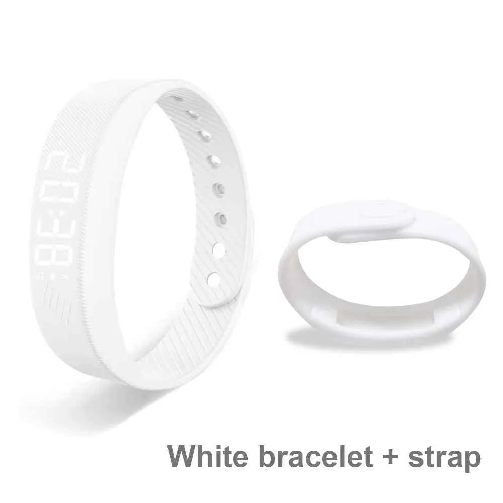 Bracelet Connecté LED – Podomètre, Suivi Sommeil, Alarme Vibrante, Waterproof
