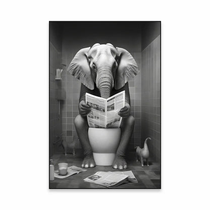 Affiche Humour Alpaga aux Toilettes 