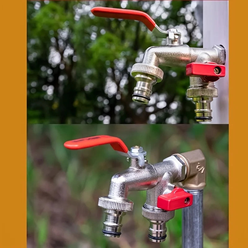 Robinet de Jardin en Alliage de Zinc 1/2" – Vanne à Bille, Poignée Levier Facile