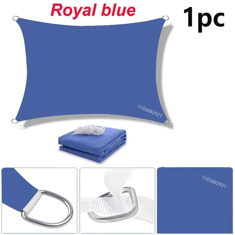 Voile d'Ombrage Rectangulaire Imperméable Oxford 300D – Protection UV 85-98% – Terrasse, Jardin, Piscine, Balcon, Carport – 20 Couleurs & 12 Tailles