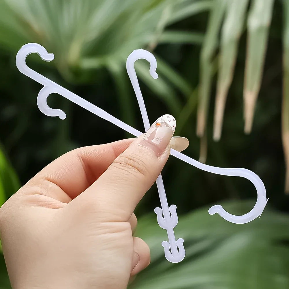 Crochets en J pour Plantes et Tomates – Attaches Réutilisables pour Treillage et Tuteurage (9,5 à 16 cm)