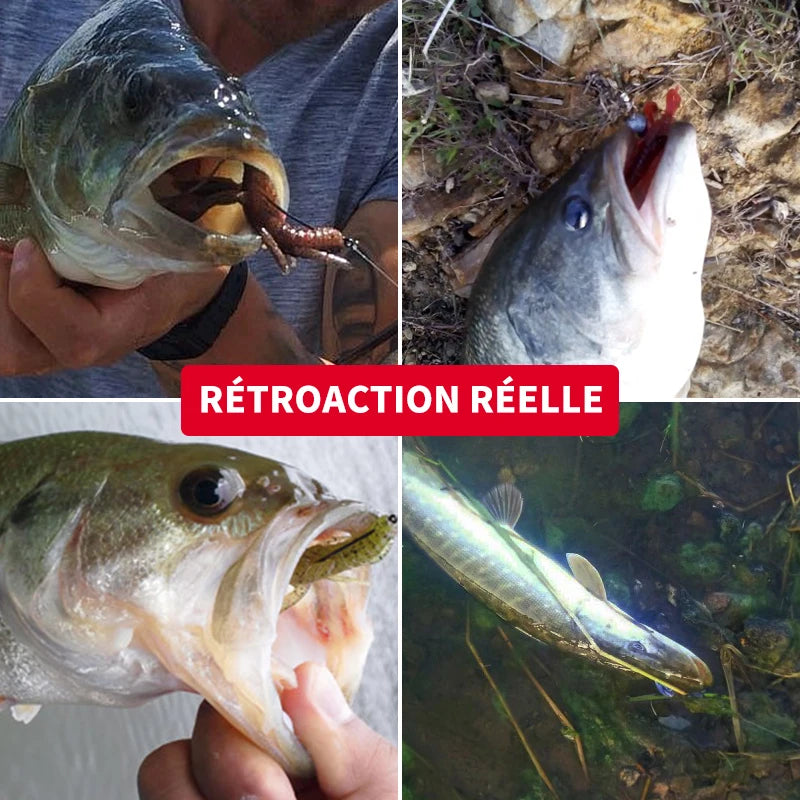 Leurres Écrevisse DoliveCraw 50mm/65mm/80mm - Lot 5 Leurres Souples Silicone Bar Brochet