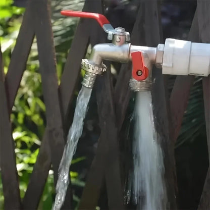 Robinet de Jardin en Alliage de Zinc 1/2" – Vanne à Bille, Poignée Levier Facile
