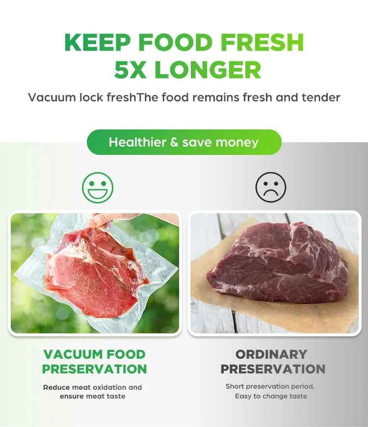 Machine Sous Vide Alimentaire Électrique Professionnelle - Double Pompe 7mm avec 15 Sacs de Conservation