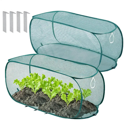 Filet de Protection Plantes Pop-Up Nylon – Lot de 2, 100x45x40cm, Anti-Oiseaux et Animaux, Jardin et Serre
