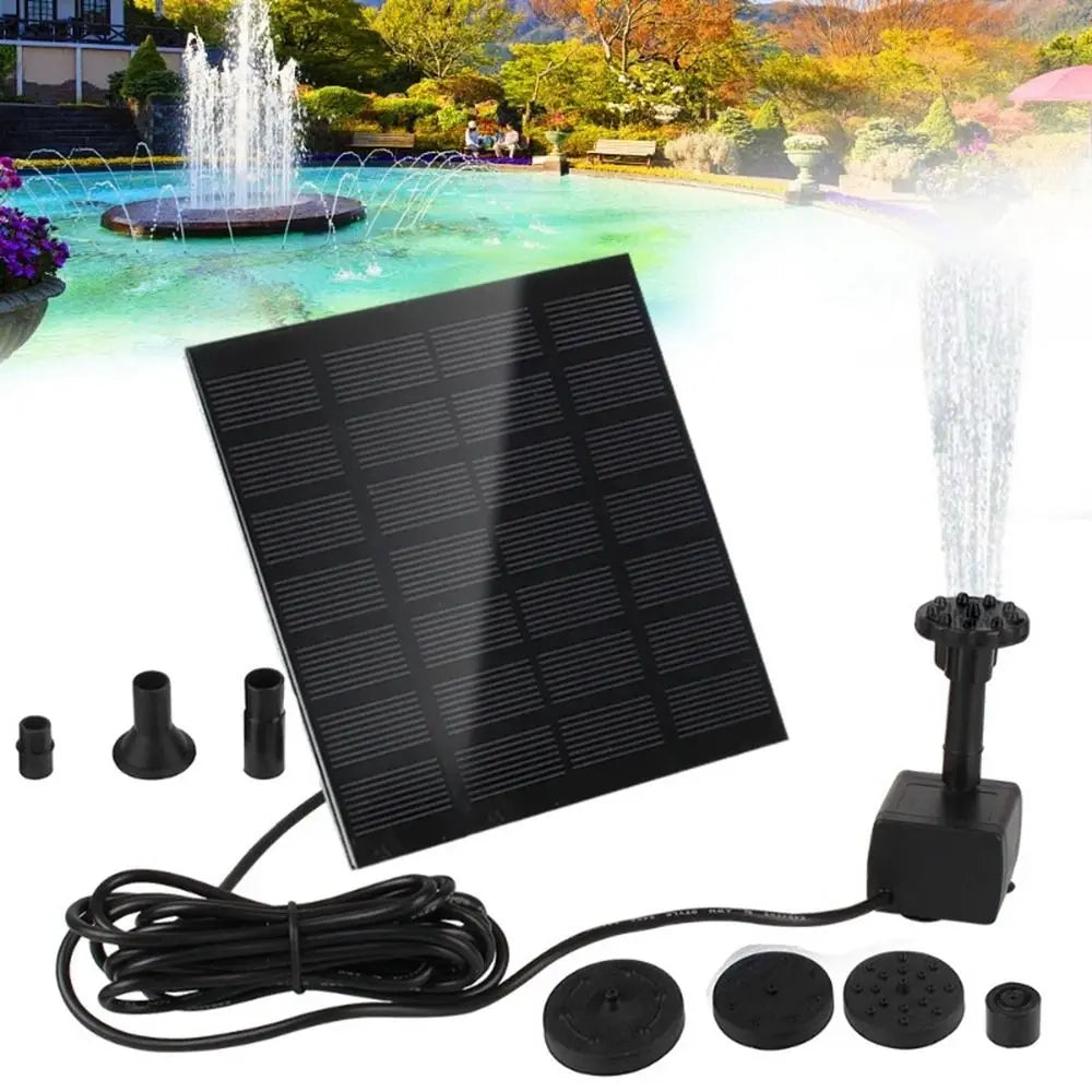Kit Pompe Fontaine Solaire 1.4W – 11cm, Bassin, Bain d'Oiseaux & Jardin