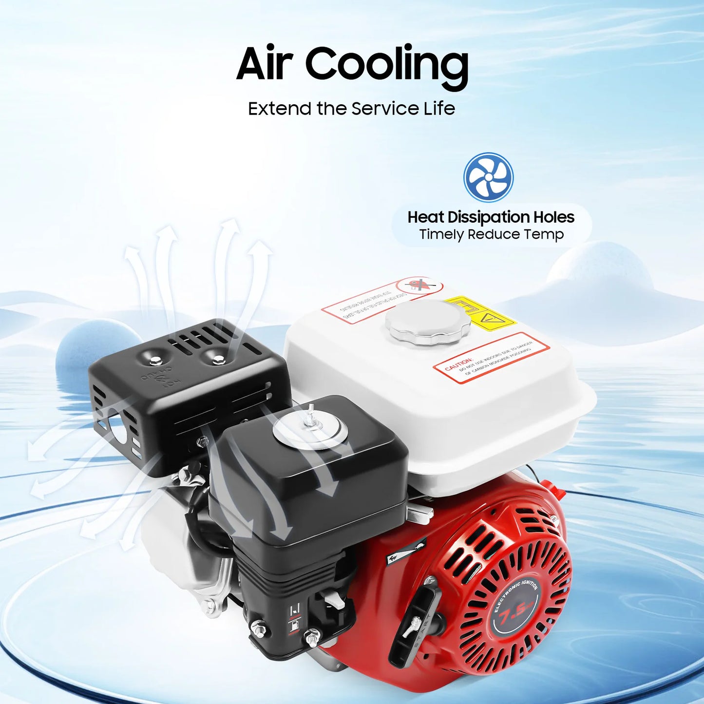 Moteur Thermique 4 Temps 212cc 7,5 CV – 3000W Vilebrequin 20mm | Générateur, Karting, Pompe