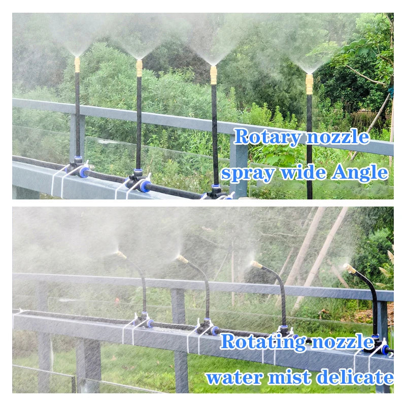 Kit d'Irrigation Automatique 5-20M - Arroseur Rotatif Buse Cuivre Jardin Balcon