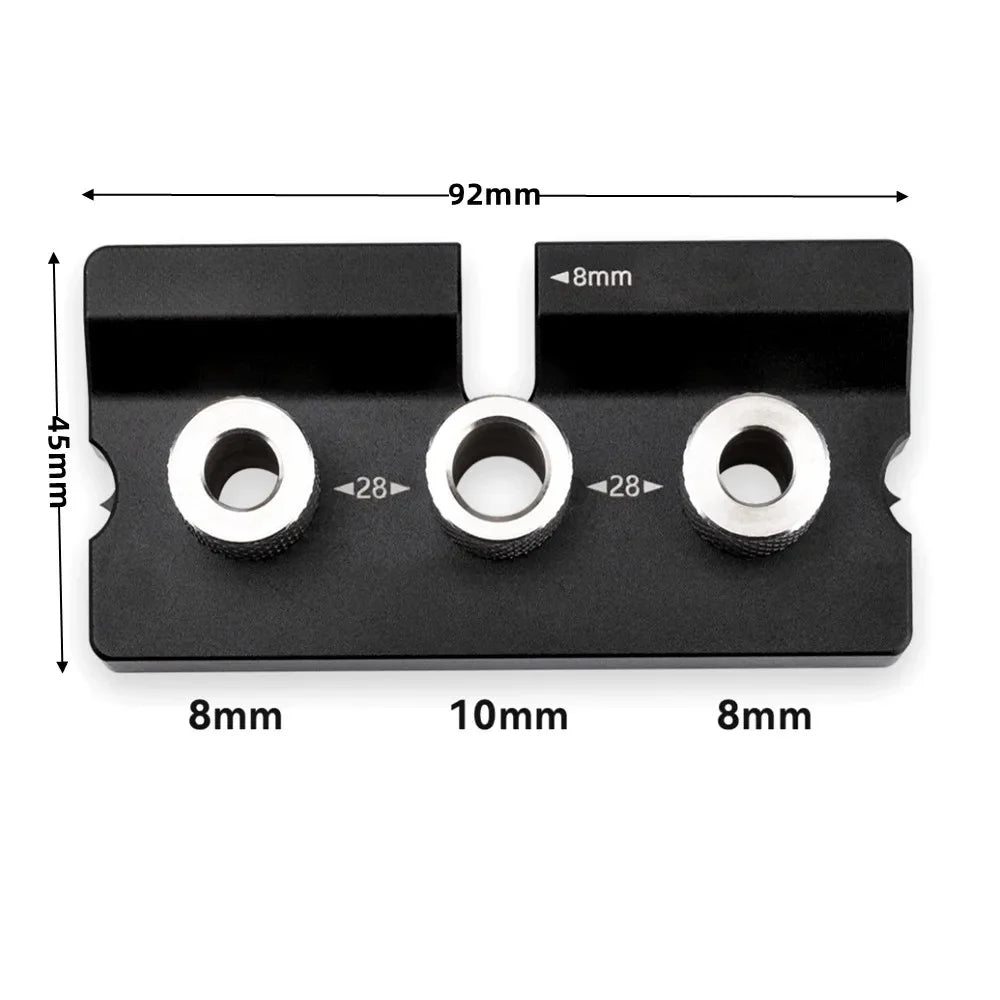 Kit Gabarit Perçage Menuiserie 3-en-1 - Guide Tourillons Aluminium Ajustable