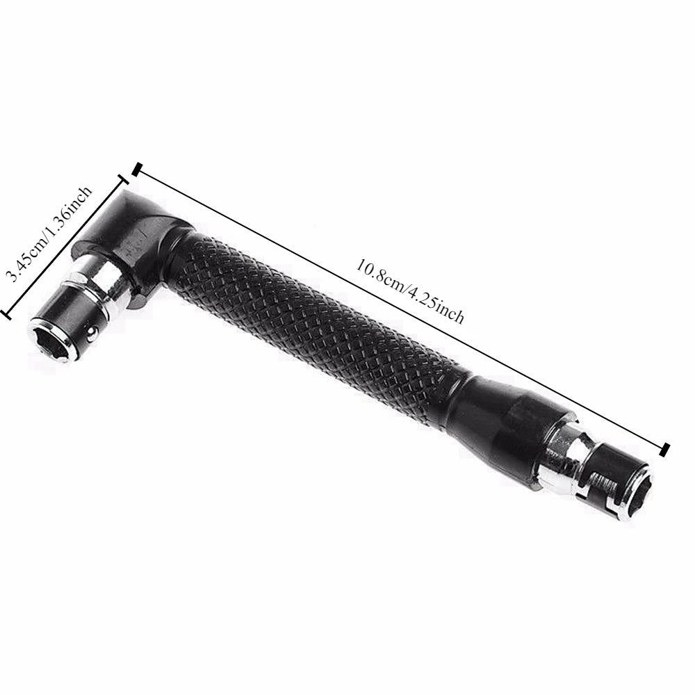 Embout Tournevis Angle 6.35mm L Double Tête Clé Bits Outil Coin Menuiserie Bricolage