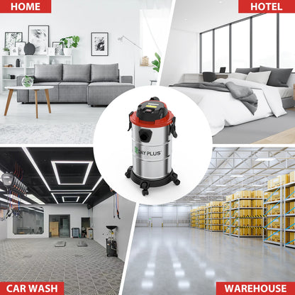 Aspirateur Eau et Poussière Industriel 20L 1200W – Fonction Soufflerie, Série Complète d'Accessoires