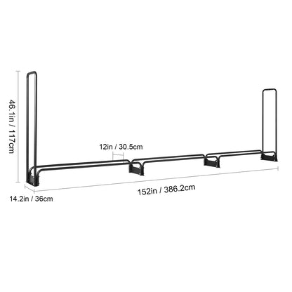 Range-Bûches Extérieur avec Bâche Imperméable 600D – 3 Tailles | SucceBuy