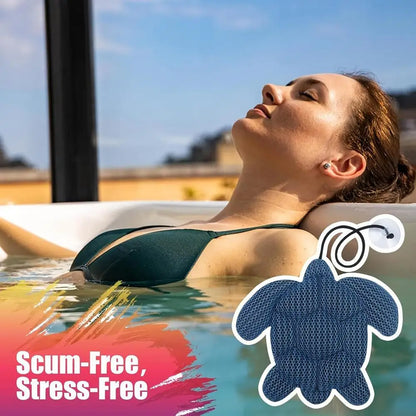 Absorbeur de Graisses Forme Tortue – Éponge Flottante pour Spa, Jacuzzi et Piscine