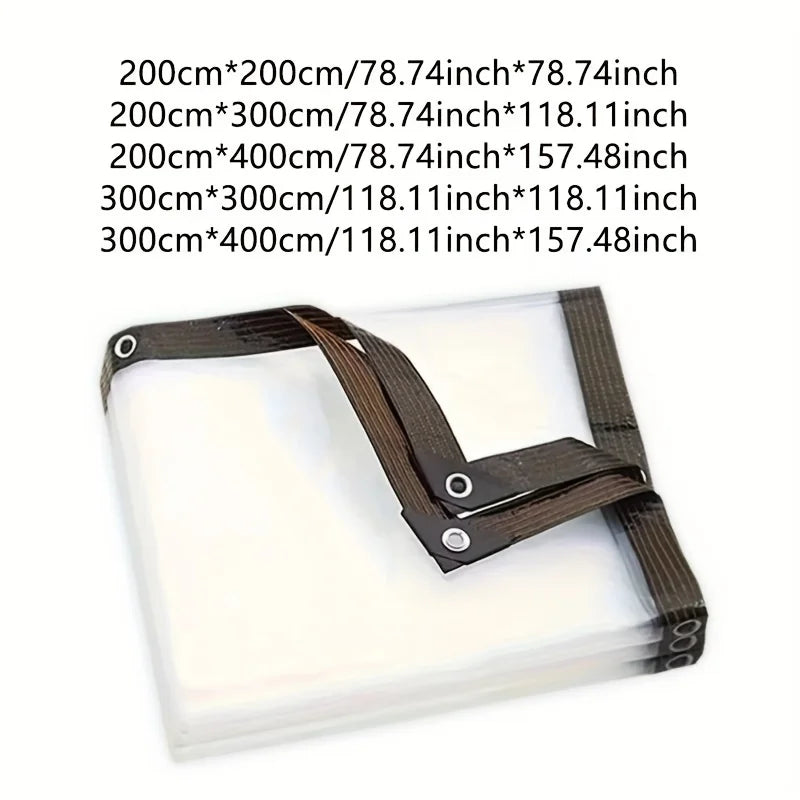 Bâche PVC Transparente Imperméable Jardin - Protection Plantes Balcon Fenêtre