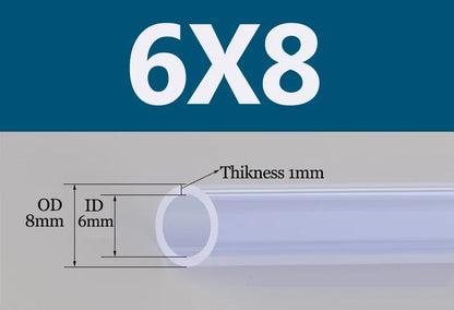 Tuyau Silicone Alimentaire Transparent | Flexible Non Toxique 2 à 18mm - 1m ou 5m