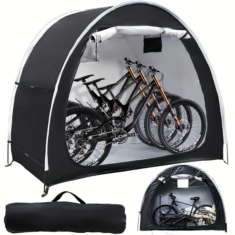 Abri Vélos Imperméable 1-4 Bikes - Garage Portable Pliable 198x81x163cm