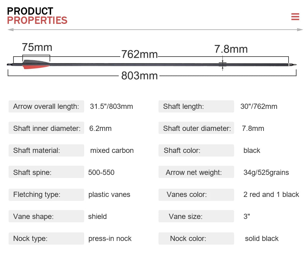 Arc Recurve Tir à l'Arc 20-50lbs Démontable avec Flèches Carbone Carquois Cible Entraînement