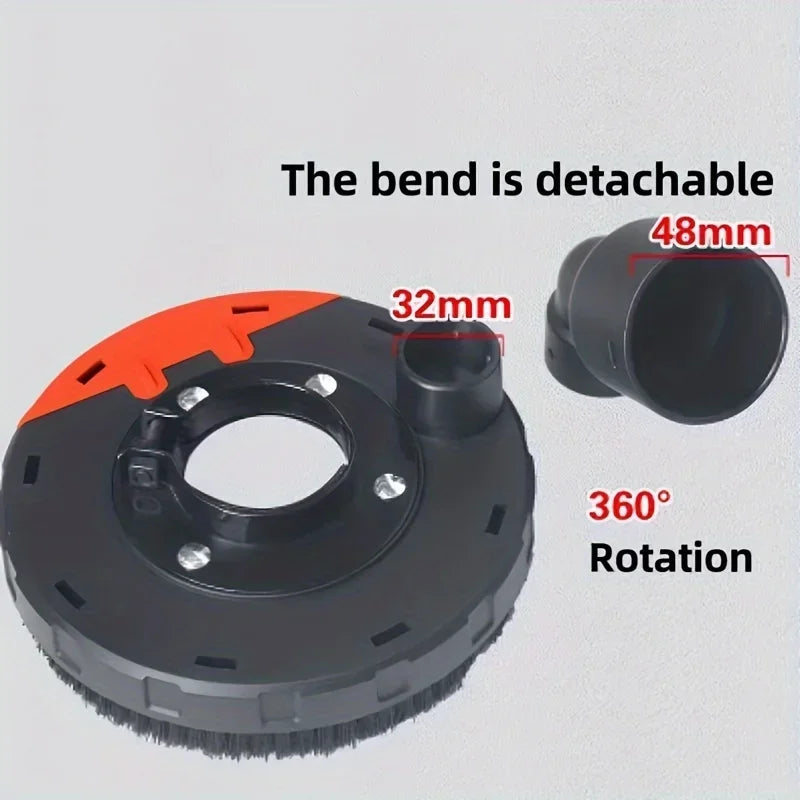 Carter Protection Poussière Meuleuse 100-125mm Capot Aspiration Béton Pierre Coupe Disque