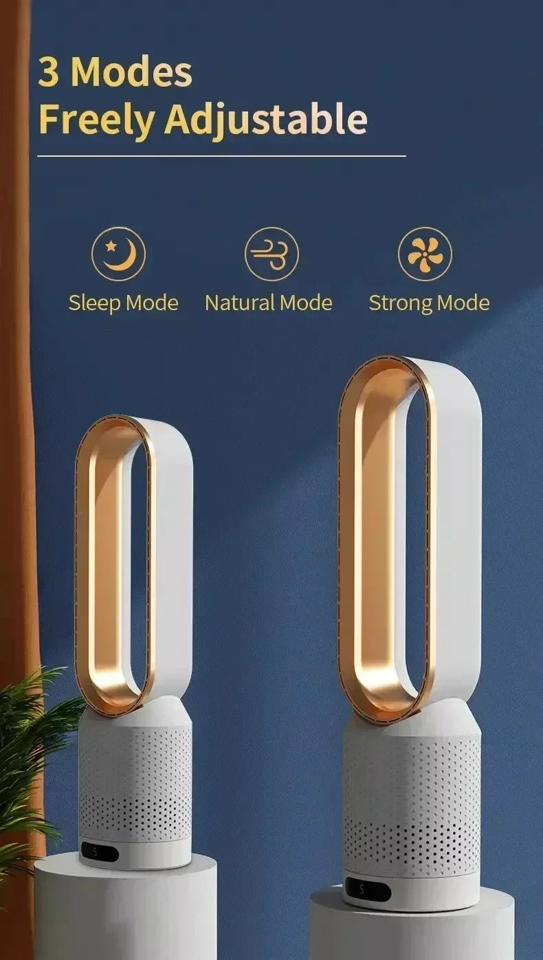 Ventilateur Colonne Sans Pale — Silencieux, Design & Sécurisé