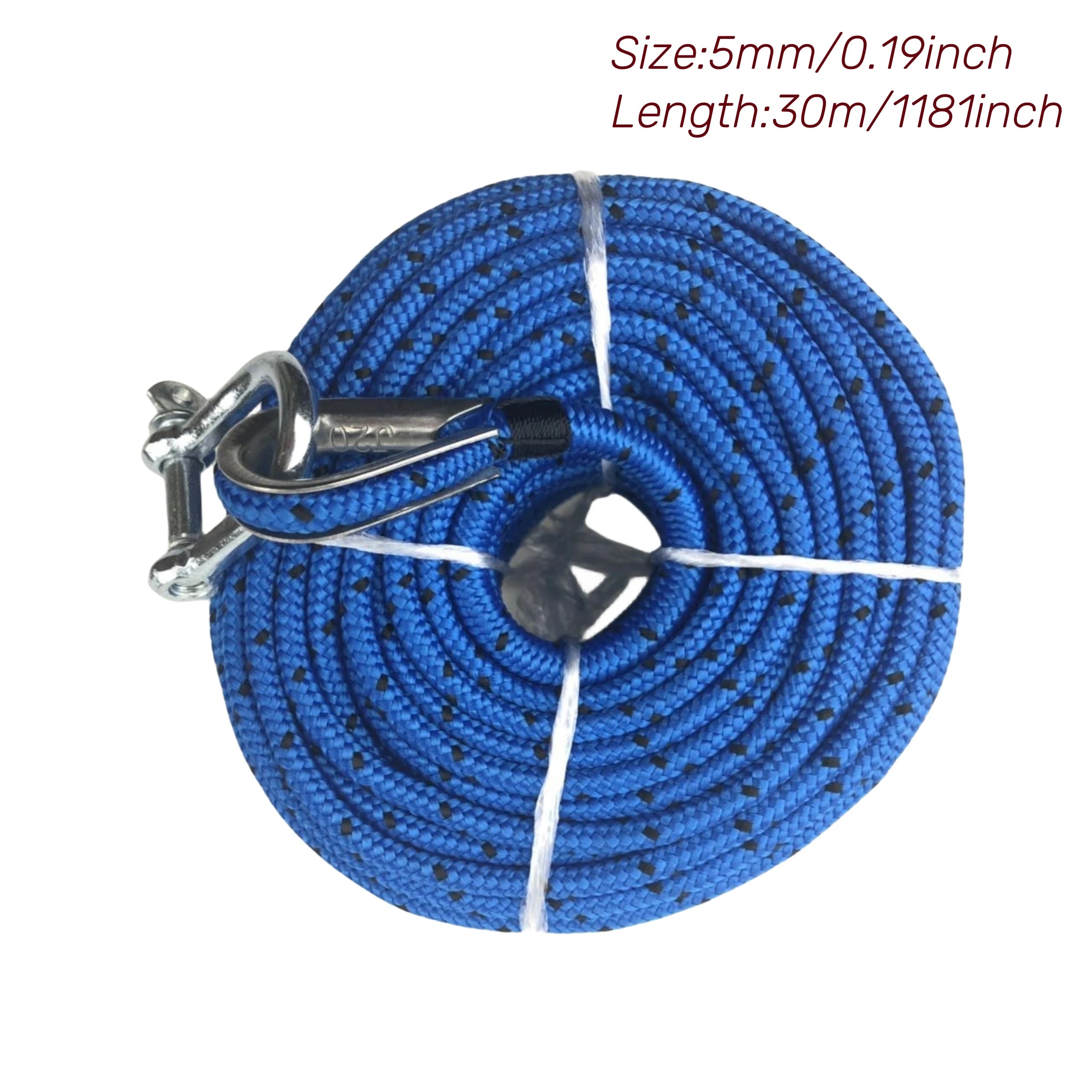 Corde d'Ancre Marine Premium 30m x 5mm en Nylon - Treuil Électrique Bateau 350kg
