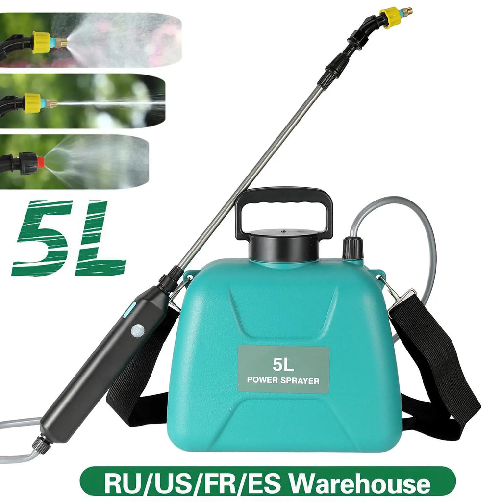 Pulvérisateur Électrique Rechargeable 5L USB - Pistolet Automatique sans Fil pour Jardin et Plantes