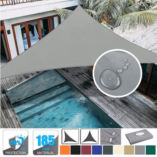 Voile d'Ombrage Triangulaire Imperméable Oxford – Anti-UV 98% | Terrasse, Jardin, Pergola