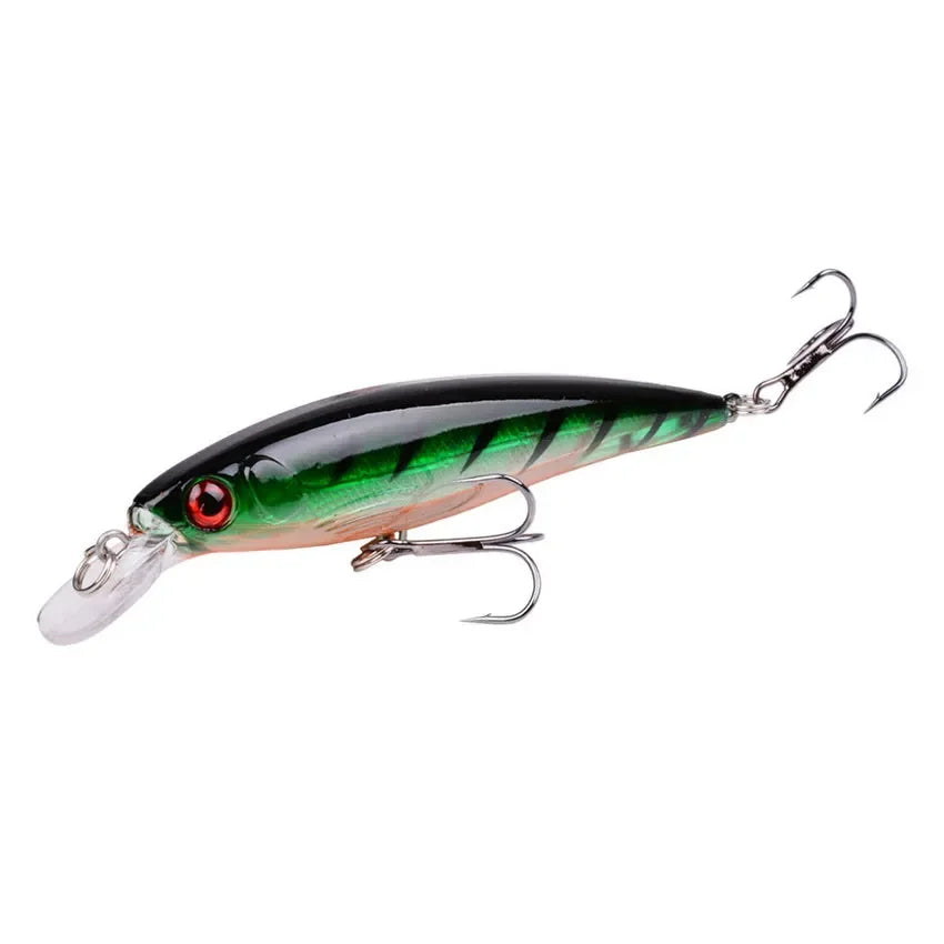 Leurre Pêche Minnow Laser 11cm 13g Poisson Nageur Crankbait Carnassier Brochet Perche Wobbler