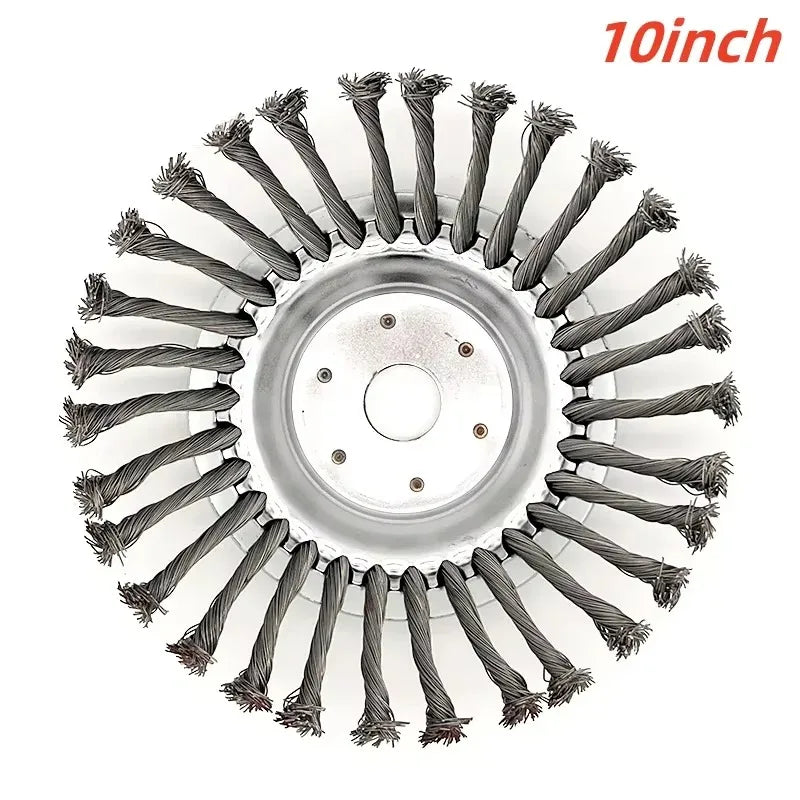 Disque brosse en acier titane LUSQI – Tête de débroussailleuse 6, 8 ou 10 pouces | Désherbage & Dérouillage