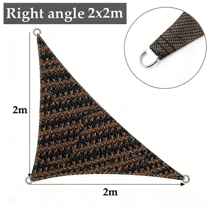 Voile d’ombrage triangulaire en HDPE – Ombrage 90-95%, Anti-UV | Terrasse, Jardin, Piscine