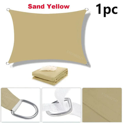 Voile d'Ombrage Rectangulaire Imperméable Oxford 300D – Protection UV 85-98% – Terrasse, Jardin, Piscine, Balcon, Carport – 20 Couleurs & 12 Tailles