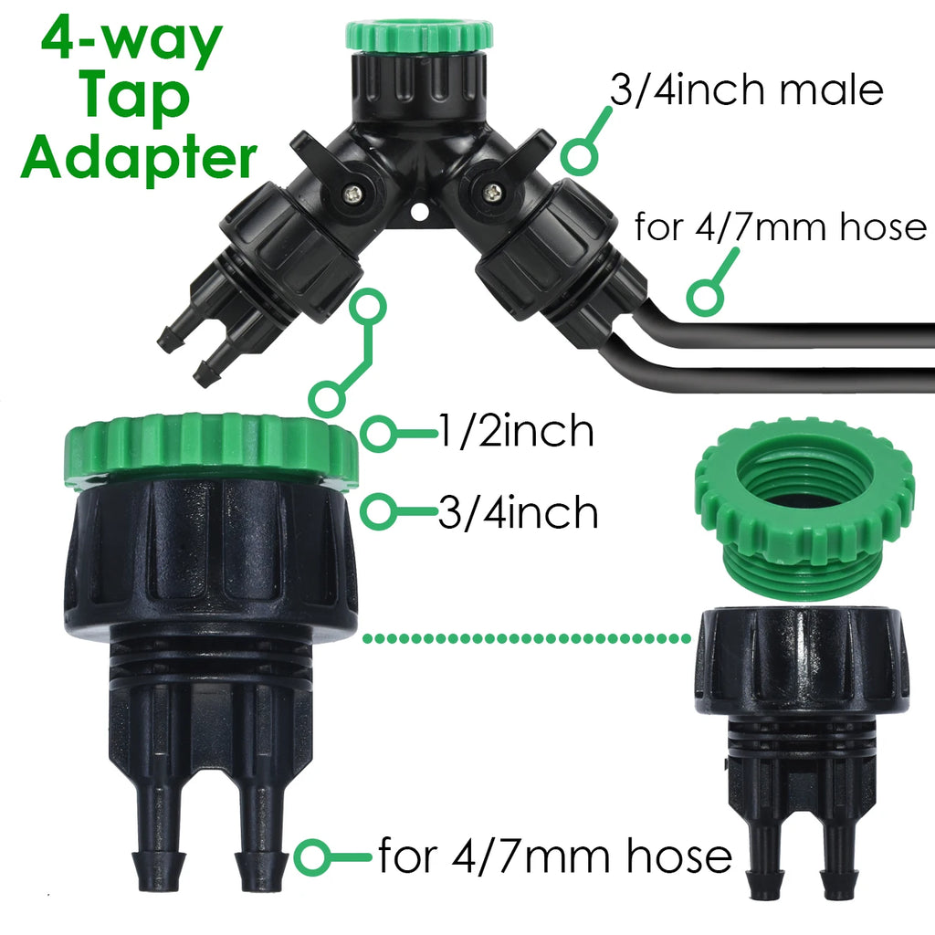 KESLA 5M-50M Automatic Watering Drip Irrigation System Garden Hose DIY Micro Drip Watering Kits w/ Adjustable Sprinkler Dripper