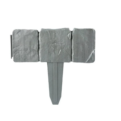 Bordures de jardin imitation pierre en plastique – Clôture décorative extérieure | Lot de 10 ou 20 pcs