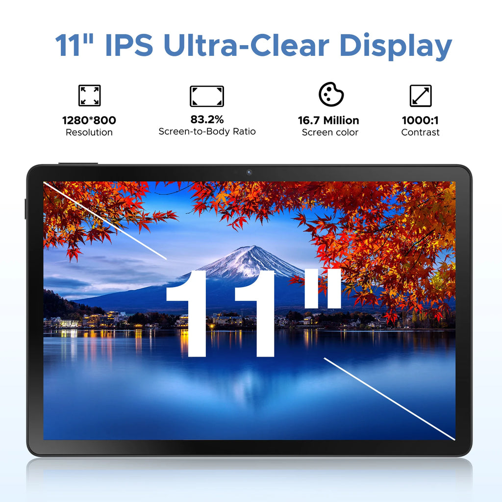 Tablette DOOGEE U11 Pro 11" Android 16 - 30GB RAM (6+24) + 256GB - Écran 90Hz - 8580mAh