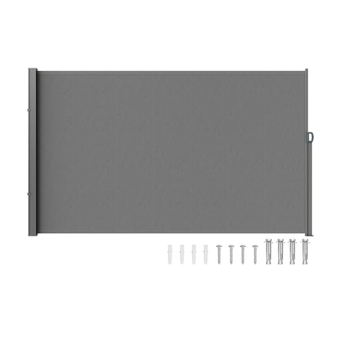Auvent Latéral Rétractable – Brise-Vue Polyester Imperméable UV30+, Pare-Vent Extérieur