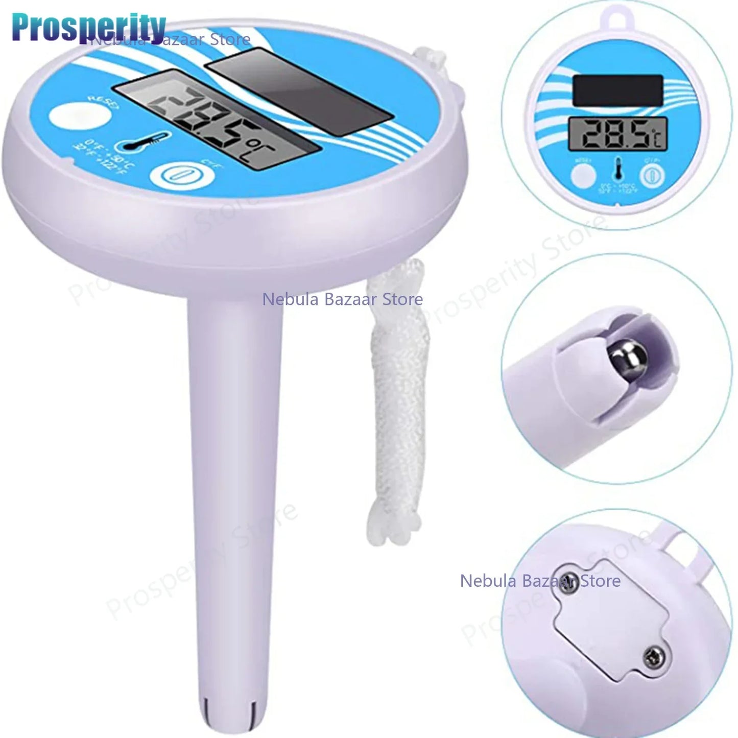 Thermomètre Piscine Solaire Flottant – Écran LCD, Étanche, -20°C à +50°C | Expédié d'Europe