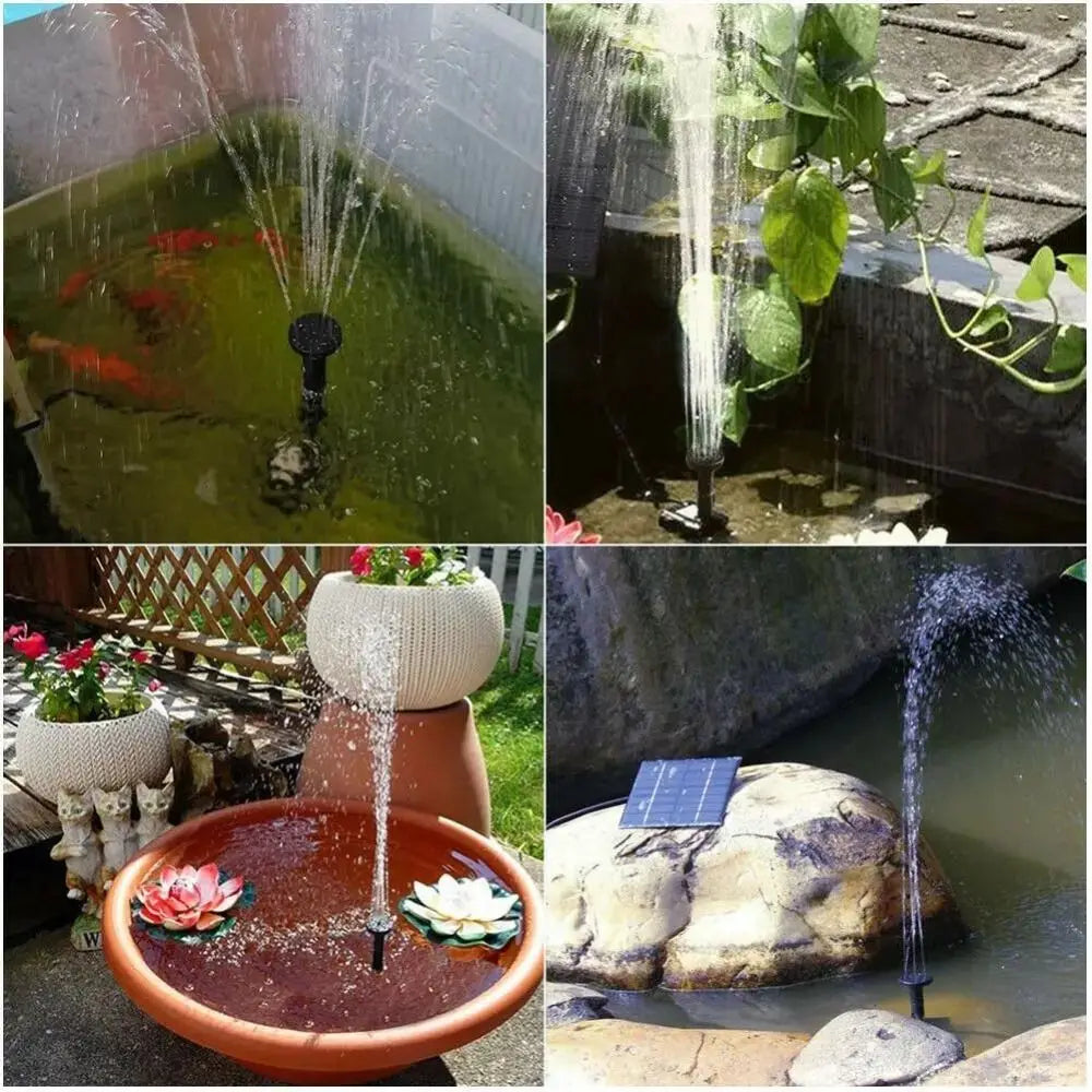 Kit Pompe Fontaine Solaire 1.4W – 11cm, Bassin, Bain d'Oiseaux & Jardin