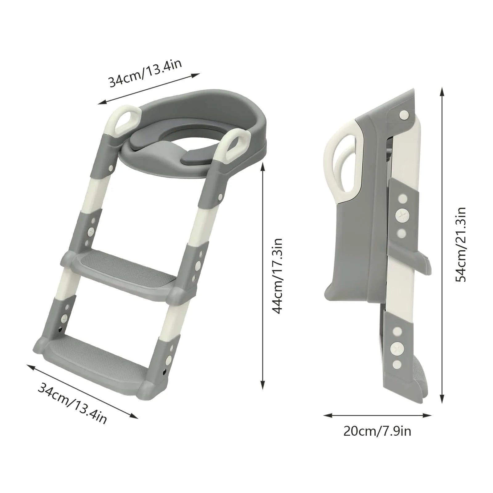 Réducteur de Toilette avec Marches pour Enfants 2-7 ans - Siège Pot Pliable Ajustable