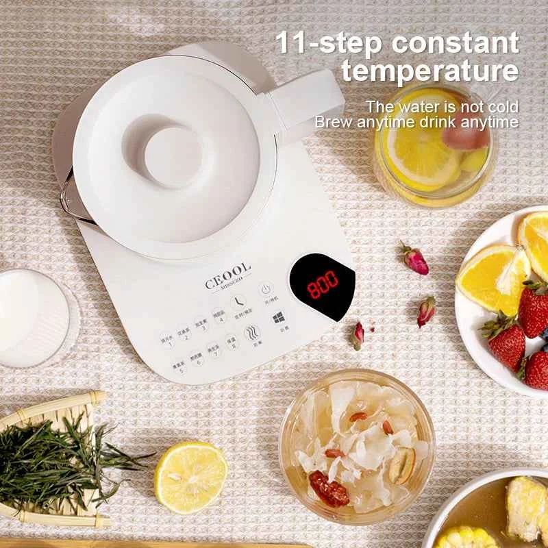 Bouilloire Électrique Multifonction 1,8L - Théière en Verre pour Thé, Infusions et Soupes