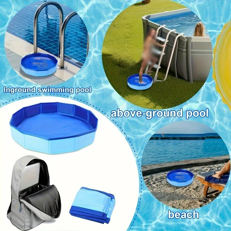 Bac Lave-Pieds Pliable en PVC – Tapis de Propreté pour Entrée de Piscine