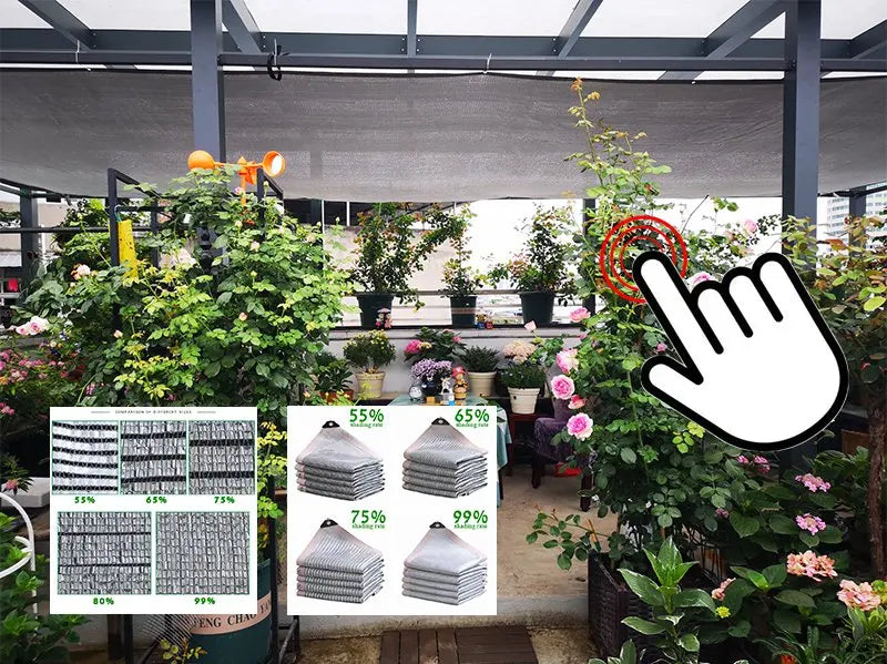 Filet d'Ombrage HDPE Noir 4/6/12PIN – Pare-Soleil Anti-UV 50~90% | Jardin, Serre, Pergola