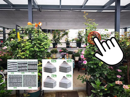 Filet d'Ombrage HDPE Noir 4/6/12PIN – Pare-Soleil Anti-UV 50~90% | Jardin, Serre, Pergola