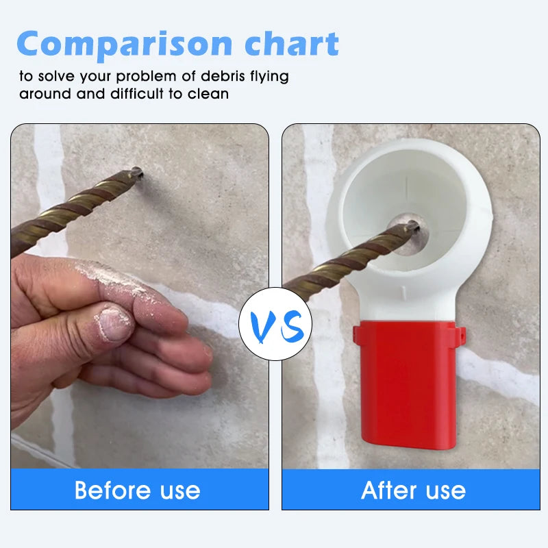 Capot Anti-Poussière Perceuse Électrique Perforateur Collecteur Débris Forage Mural Maison