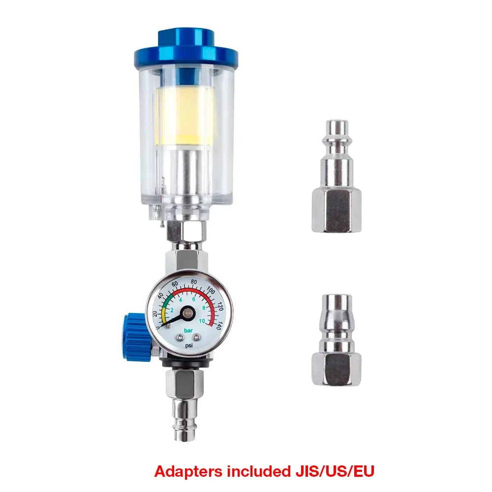 Séparateur Huile Eau 1/4" Régulateur Pression Air Compresseur Filtre Pistolet Peinture Adaptateur EU