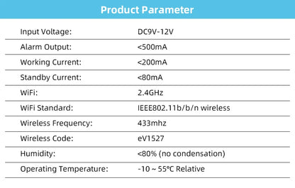 Sirène d'Alarme WiFi KERUI 110dB – Compatible Tuya, Alexa & Google Home, Détecteur de Mouvement