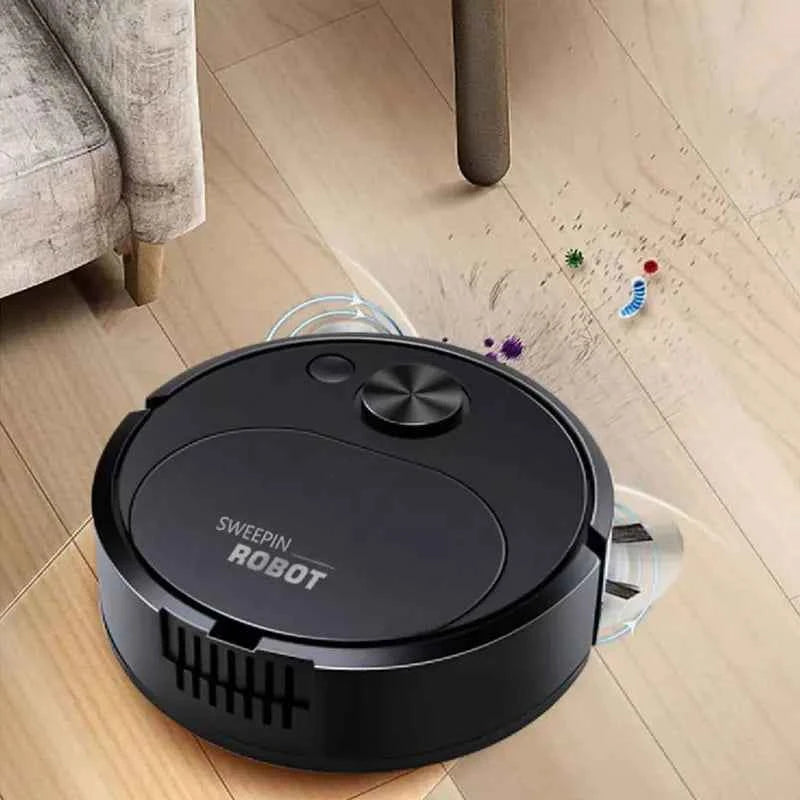 Mini Robot Aspirateur USB 3-en-1 - Nettoyage Intelligent Sans Fil 1500Pa pour Maison et Bureau