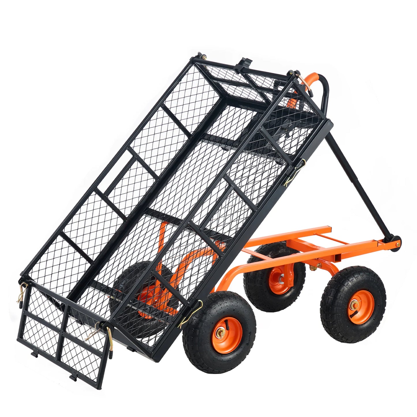 Chariot de Jardin Basculant SucceBuy – 180 kg ou 400 kg, Roues 25 cm, Panneaux Amovibles
